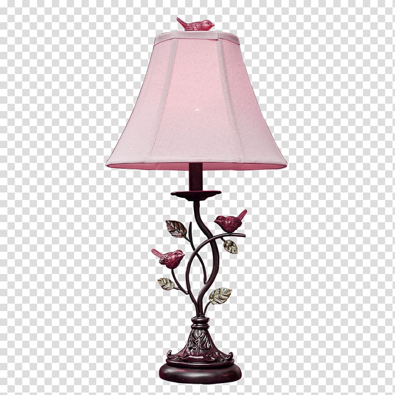 Table Lampe de bureau Icon, Pink and fresh table lamp decorative patterns transparent background PNG clipart