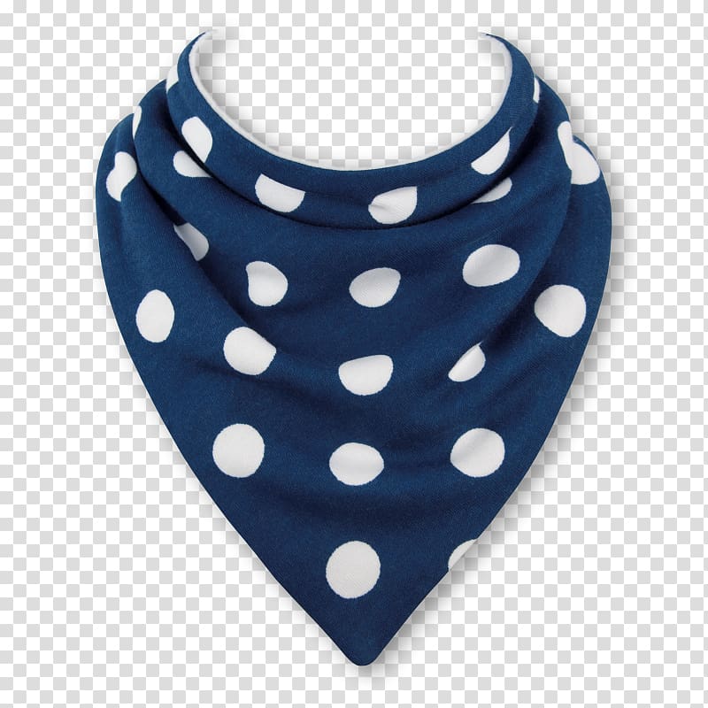 Blue Bib Polka dot Kerchief Textile, polka dot transparent background PNG clipart