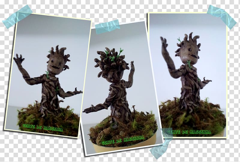 Baby Groot Sculpture Plasticine Bonsai, Groot baby transparent background PNG clipart