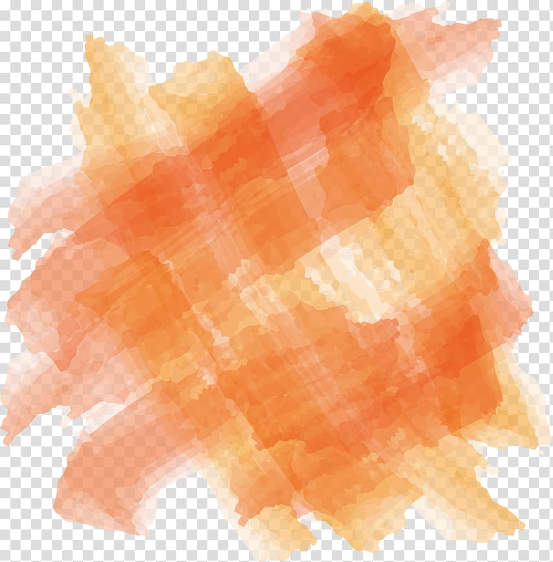 orange and brown plaid , Orange Watercolor painting Paintbrush, Cross out the orange watercolor brush transparent background PNG clipart