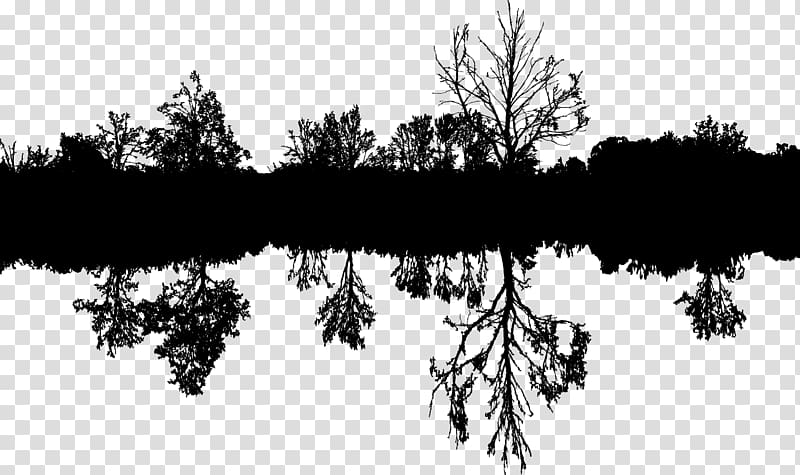 Landscape painting Silhouette, tree silhouette transparent background PNG clipart