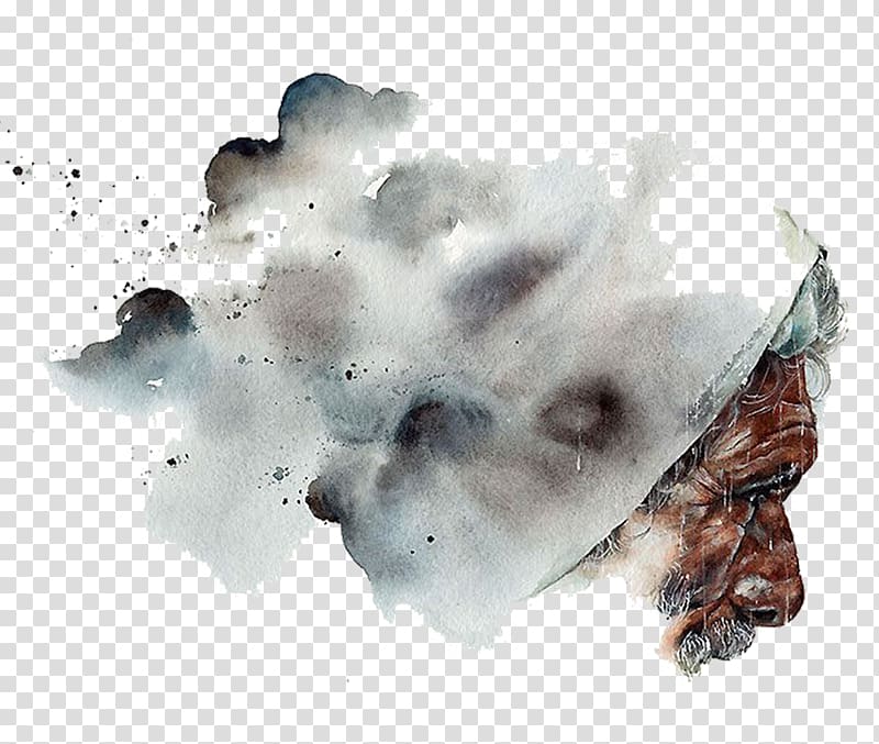 Madurai Watercolor painting Behance Drawing .net, China Wind antiquity ink watercolor elderly transparent background PNG clipart