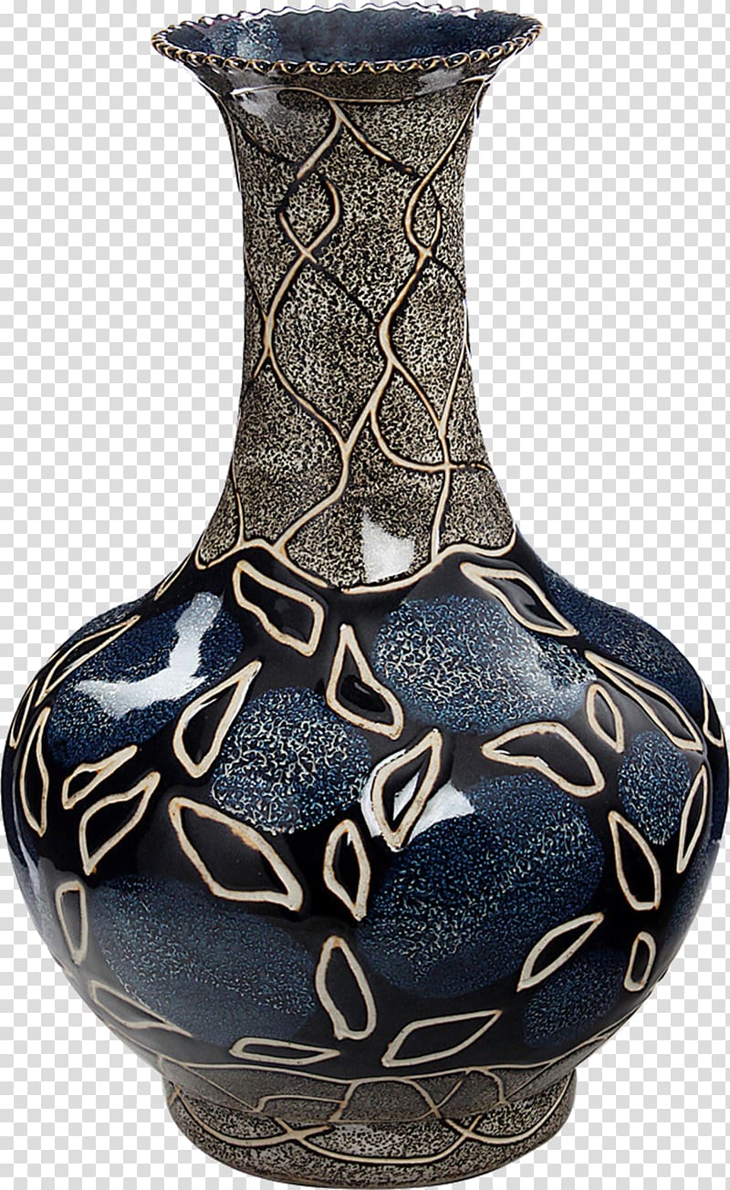 black and brown floral vase, Vase Icon, antique vase transparent background PNG clipart
