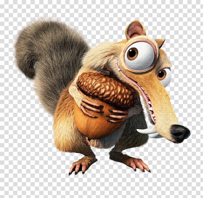 Scrat Sid Sloth Ice Age Manfred, ice age transparent background PNG clipart