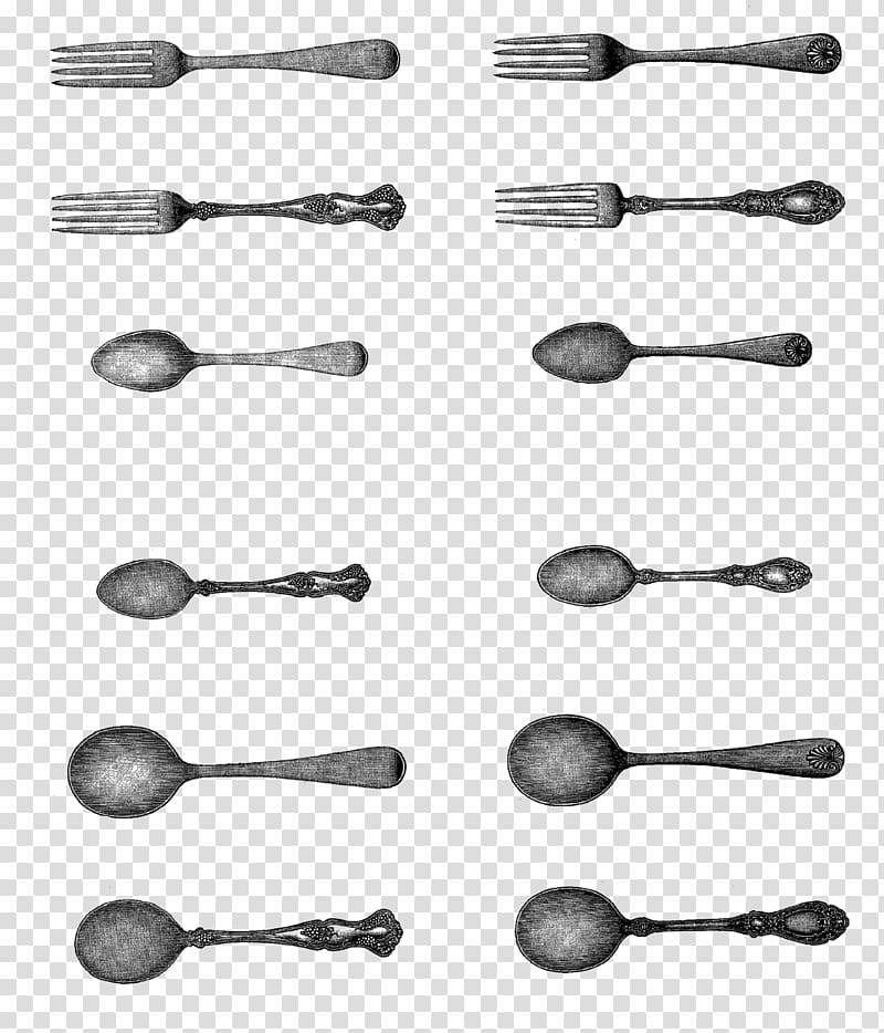 Cutlery Spoon Tableware Knife Kitchen utensil, spoon and fork transparent background PNG clipart