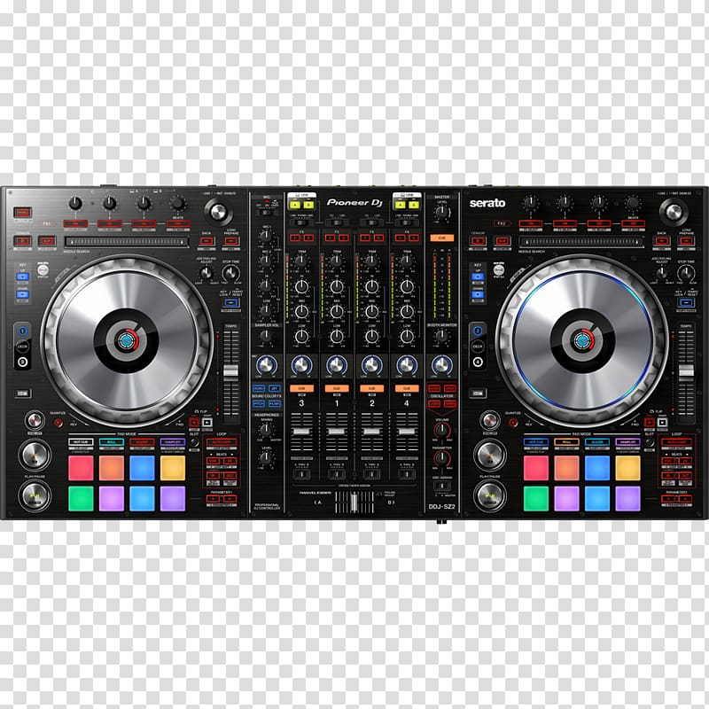 DJ controller Pioneer DJ Disc jockey Audio Mixers Serato Audio Research, others transparent background PNG clipart