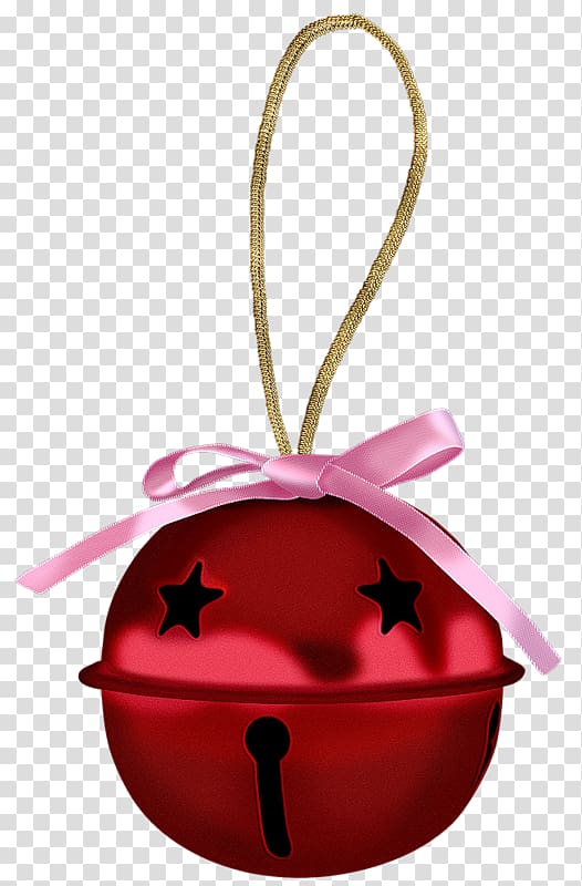 Red Christmas, Red bell transparent background PNG clipart