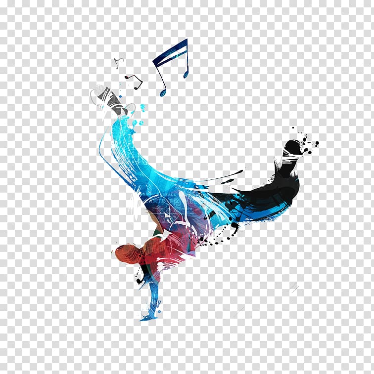 Microphone Hip hop music Hip-hop dance, A man jumping on a street dance transparent background PNG clipart