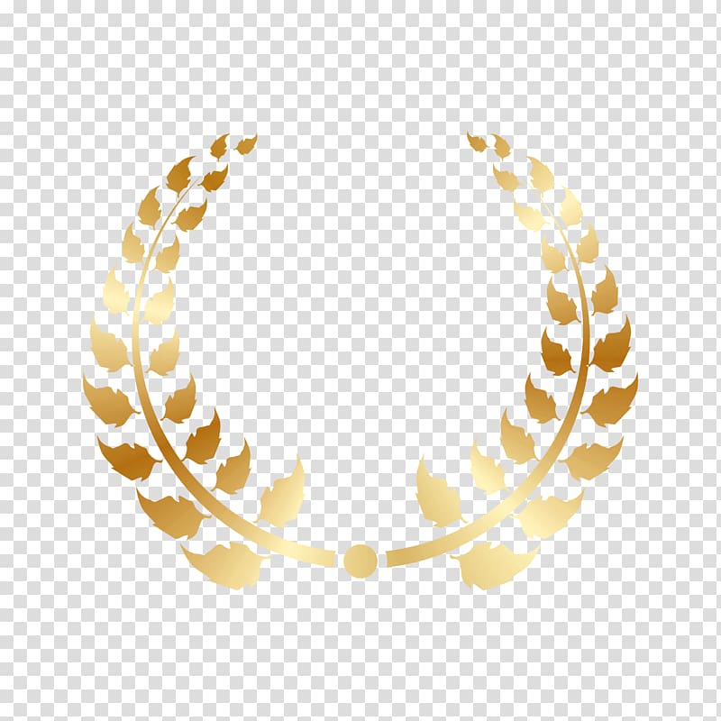 Santos de Soledad Logo Football, Laurel gold lace transparent background PNG clipart