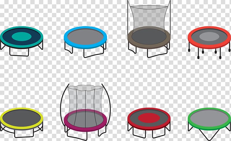 Trampoline Euclidean Icon, Eight trampoline icons transparent background PNG clipart
