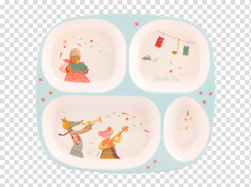 Plateau-repas Tableware Melamine Moulin Roty, Plate transparent background PNG clipart