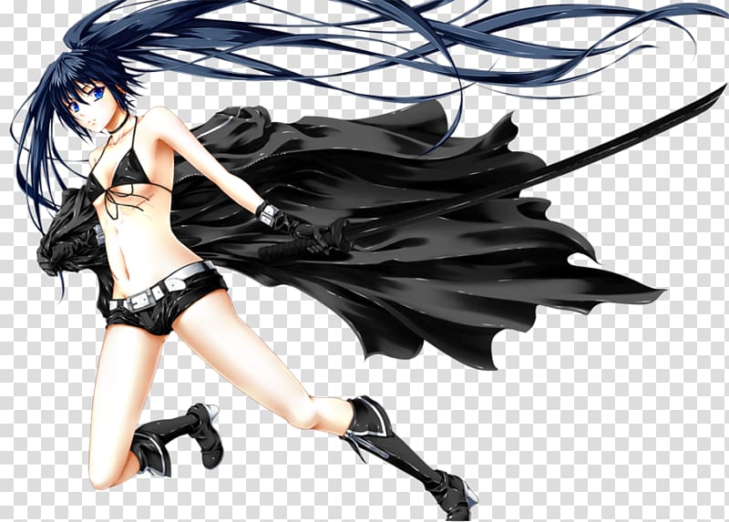 Black Rock Shooter Anime Manga Rendering, Anime transparent background PNG clipart