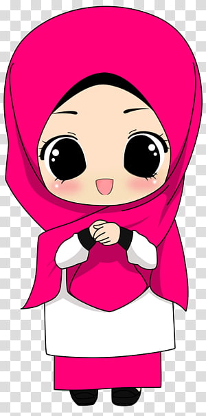 Female Anime Character Hijab Cartoon Islam Muslim Drawing