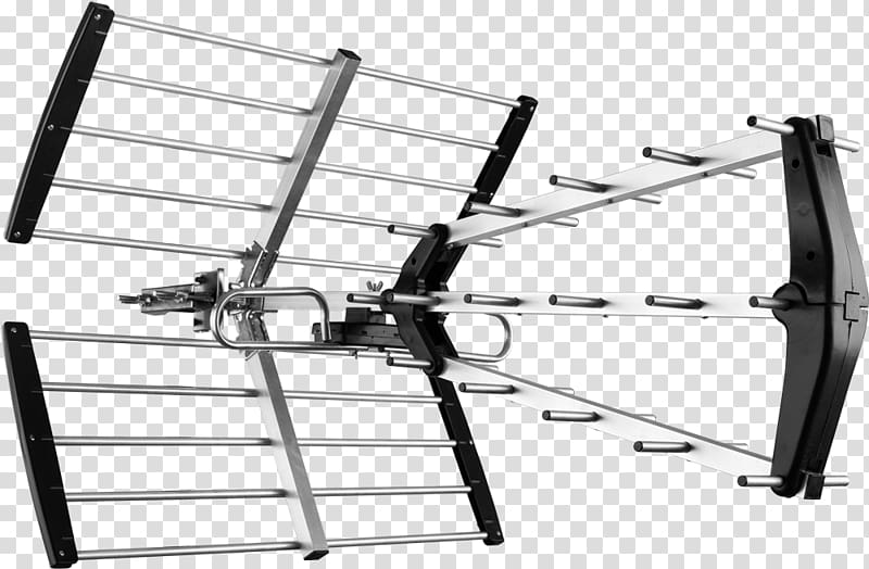 Aerials Television antenna Digital television Ultra high frequency Indoor antenna, tv antenna transparent background PNG clipart