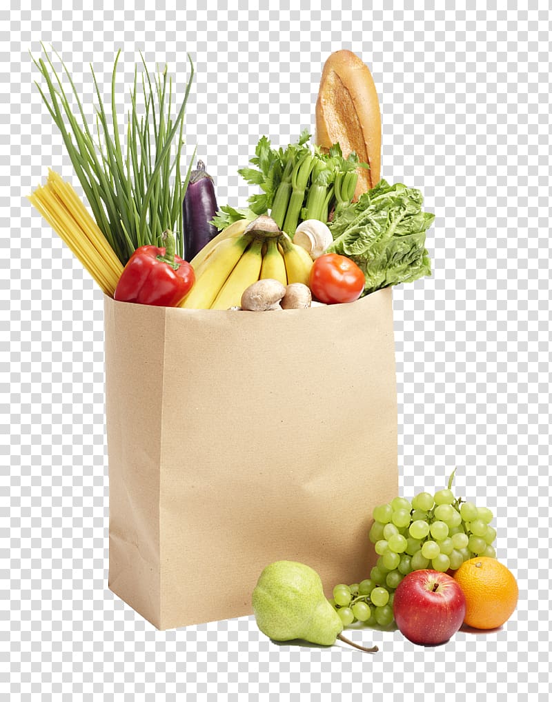 Air fryer Pressure cooking Recipe Food, The fruit and vegetables in the shopping bag transparent background PNG clipart
