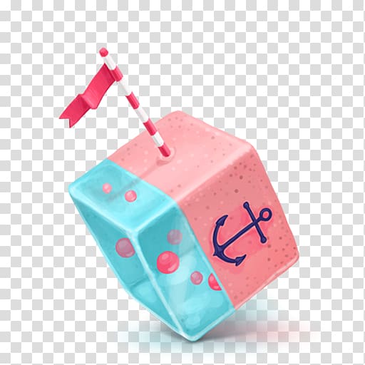 pink and blue cube illustration, dice game, Box 07 Anchor Flag transparent background PNG clipart