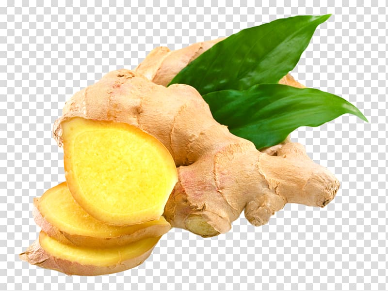 sliced brown and yellow ginger, Ginger tea Ginger ale Herb, Fresh ginger FIG. transparent background PNG clipart