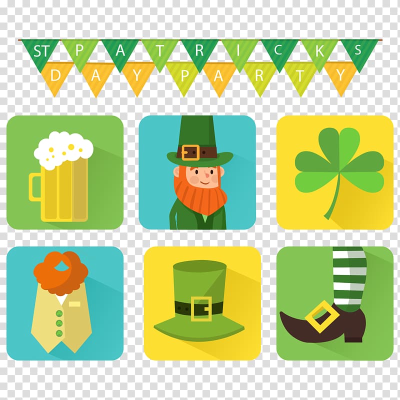 Saint Patricks Day Euclidean Vecteur, Square St Patrick\'s Day icon material transparent background PNG clipart