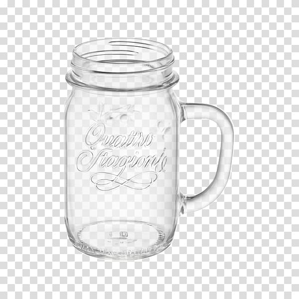 Table-glass Bormioli Rocco Mason jar Handle, glass transparent background PNG clipart