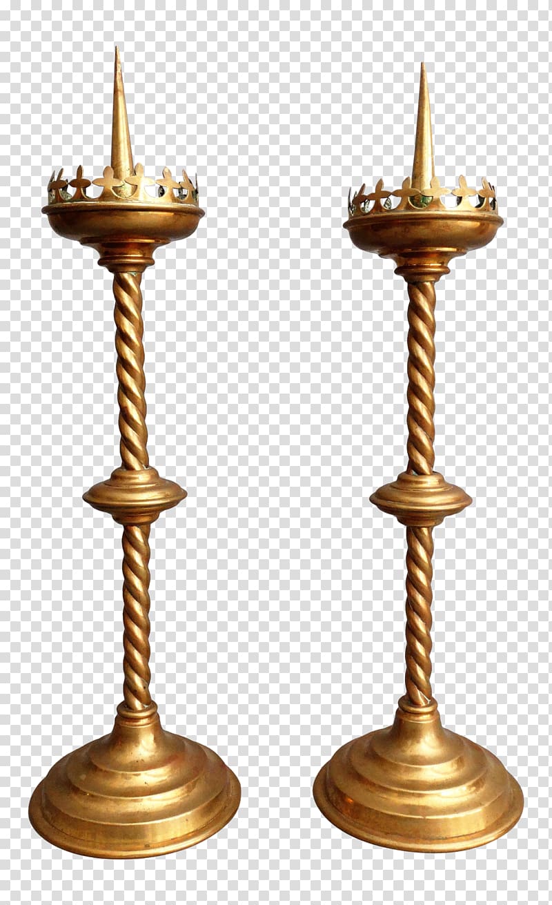Altar candle Candlestick Brass, transparent background PNG clipart