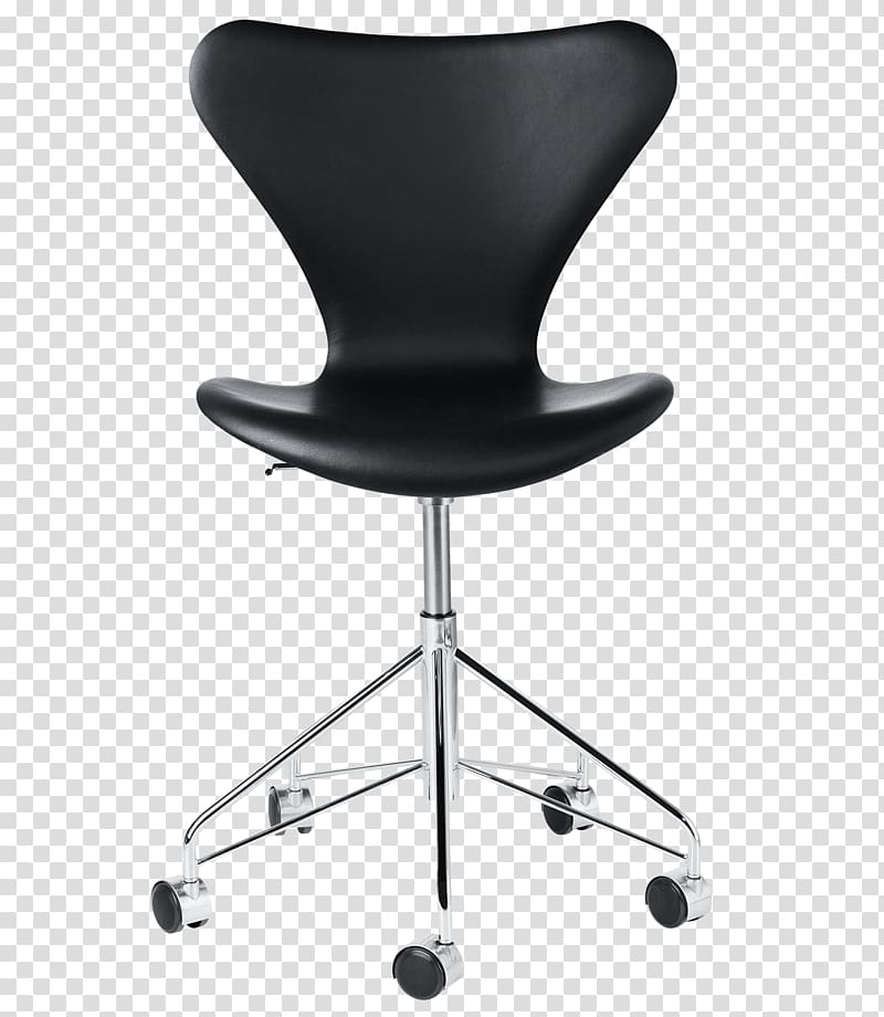 Model 3107 chair Ant Chair Fritz Hansen Swivel chair, office chair transparent background PNG clipart