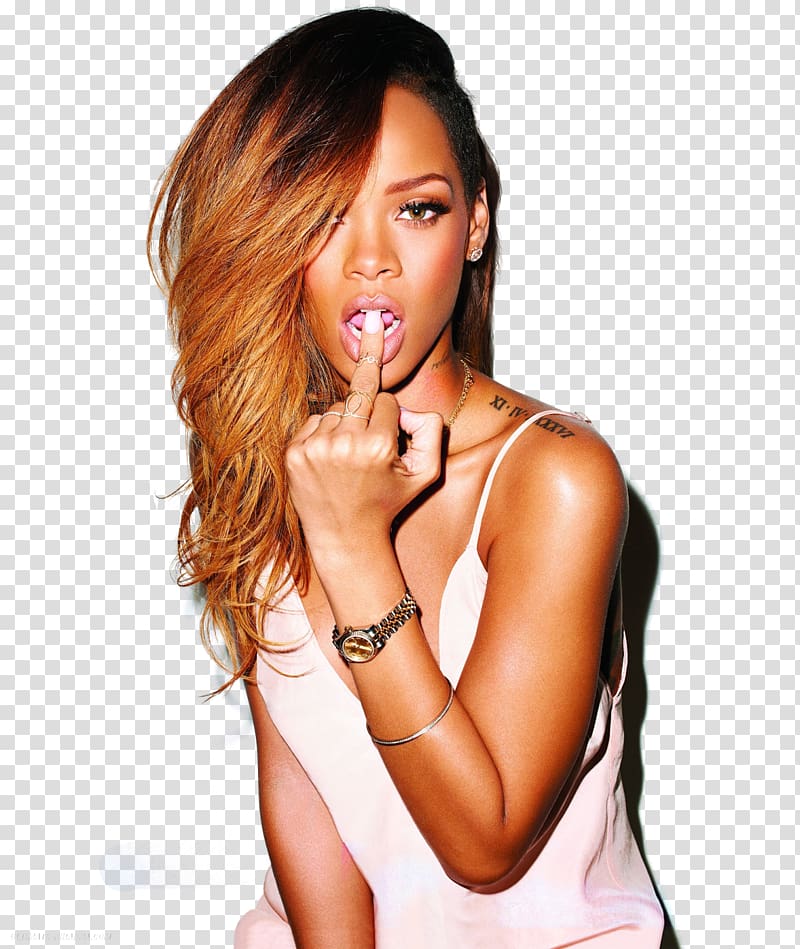 Rihanna Ocean\'s Eleven Singer The finger, rihanna transparent background PNG clipart