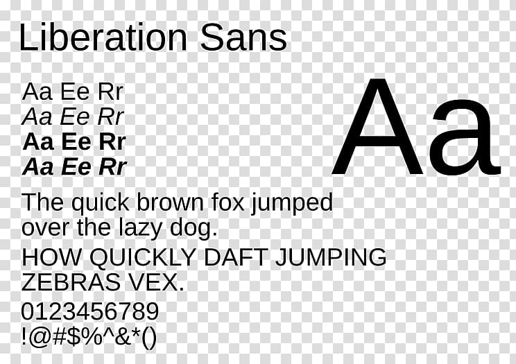 Liberation fonts Typeface Monospaced font TrueType Font, tipografia transparent background PNG clipart