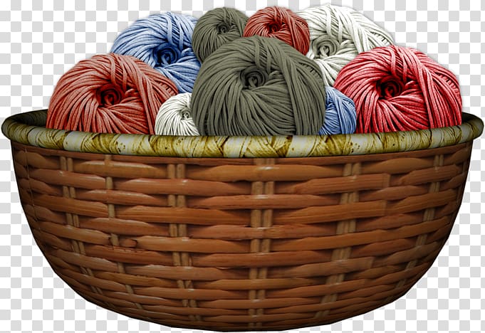 Basket Yarn Wool Sewing, Baskets bamboo basket transparent background PNG clipart