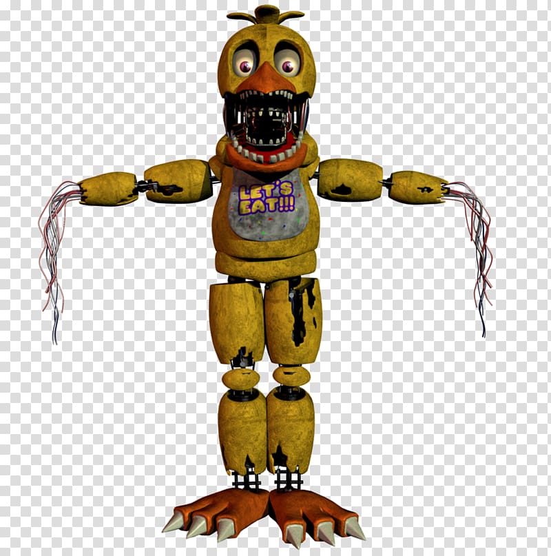 Classic FNaF 2 Withered Chica in FNaF World! W.i.p! (Mod) 