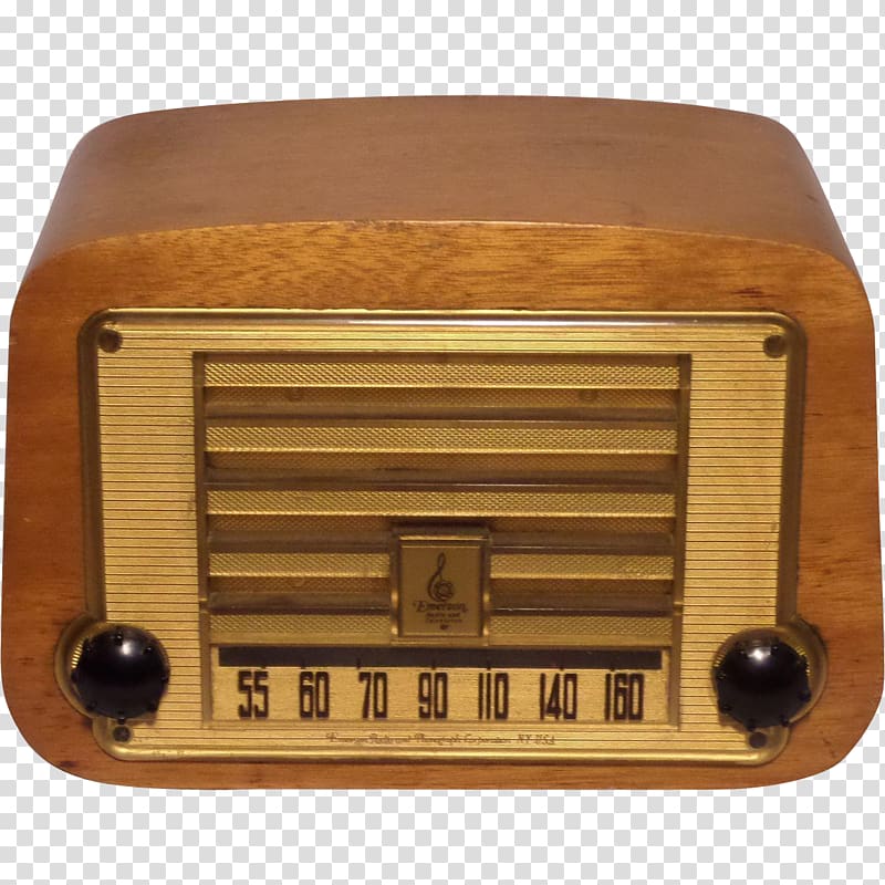 Antique radio All American Five FM broadcasting Retro style, radio transparent background PNG clipart