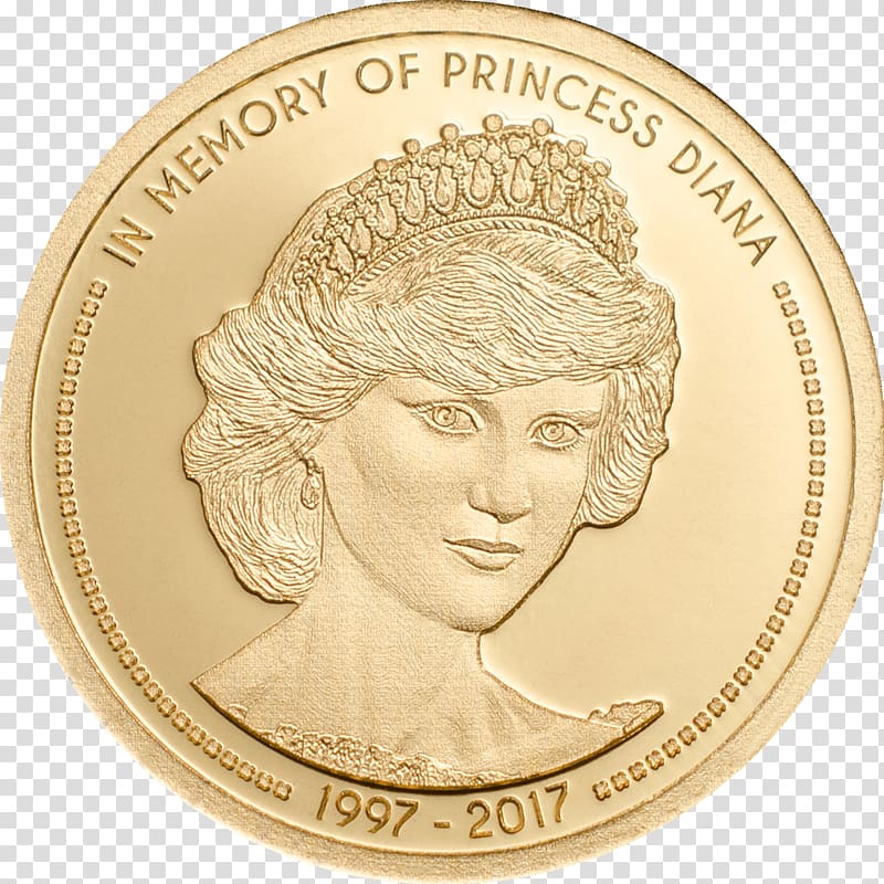 Diana, Princess of Wales Memorial Fountain Gold coin Proof coinage, gold coins transparent background PNG clipart