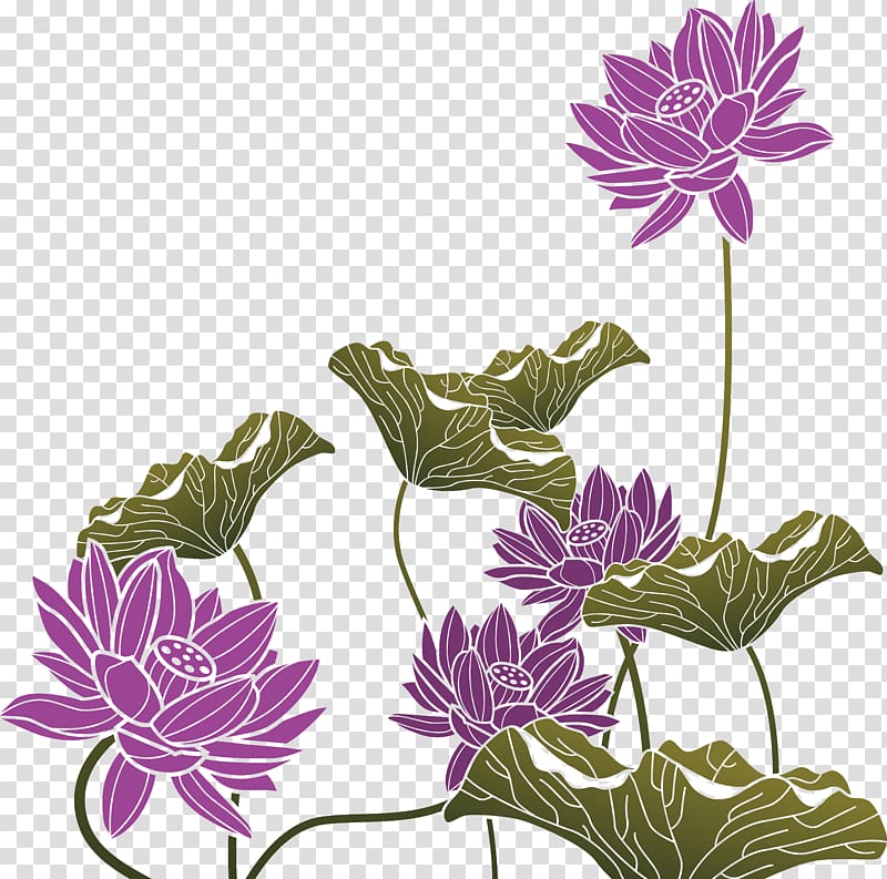 purple and brown flowers illustration, China Purple, Purple Lotus FIG. transparent background PNG clipart