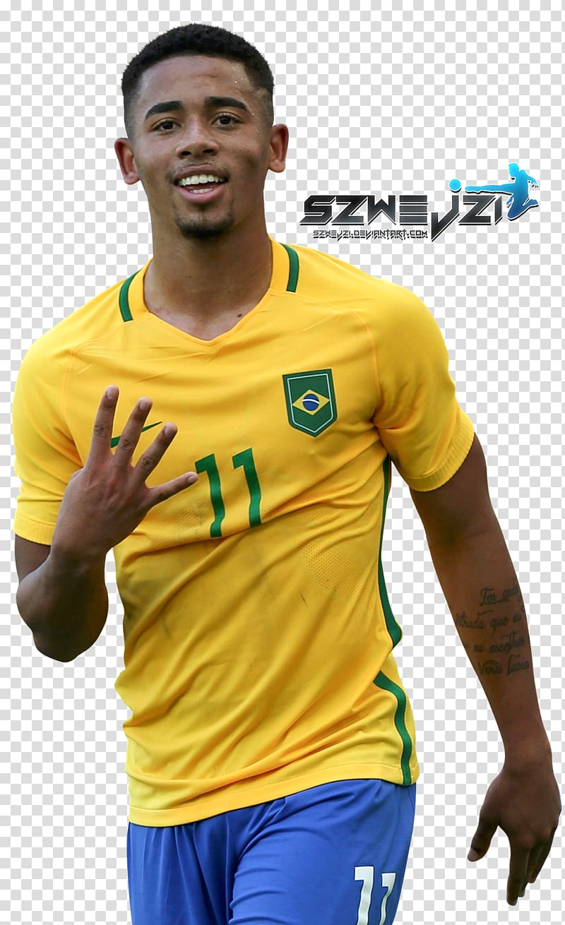 man in yellow crew-neck shirt, Gabriel Jesus Pro Evolution Soccer 2017 Manchester City F.C. Pro Evolution Soccer 2010 PES 2017 MOBILE, Jesus transparent background PNG clipart