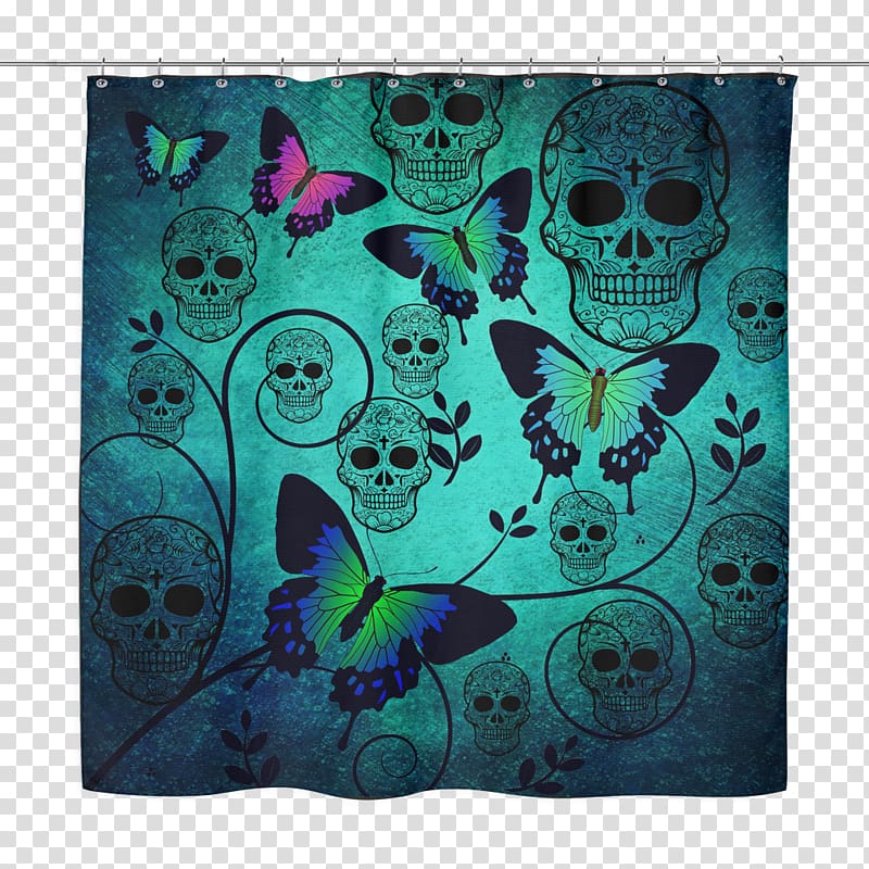 Butterfly Zazzle Art Key Chains, sugar skulls transparent background PNG clipart