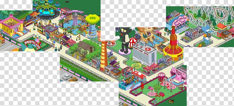 The Simpsons: Tapped Out Amusement park Game Entertainment Playground, roller coaster transparent background PNG clipart