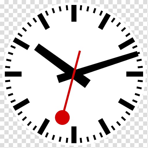 Rail transport Swiss railway clock Mondaine Watch Ltd. Swiss Federal Railways, clock transparent background PNG clipart