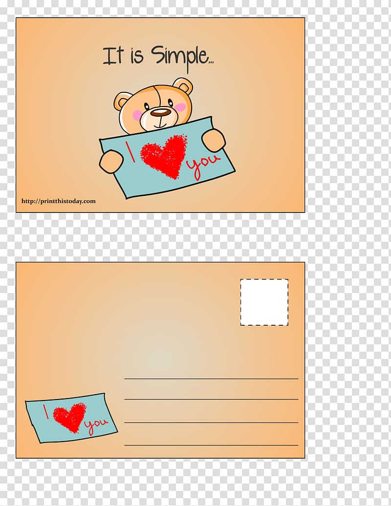 Love Paper Post Cards, postcard transparent background PNG clipart