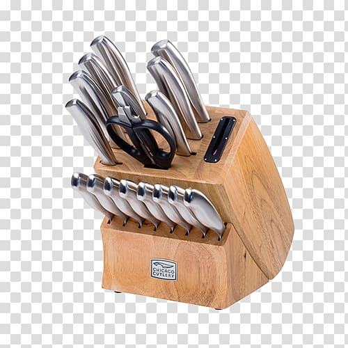 Chicago Cutlery Insignia Steel High-Carbon Stainless Steel Knife Block Set with Cutting Board (19-Piece) Kitchen Knives Steak knife, Chicago Cutlery Homepage transparent background PNG clipart