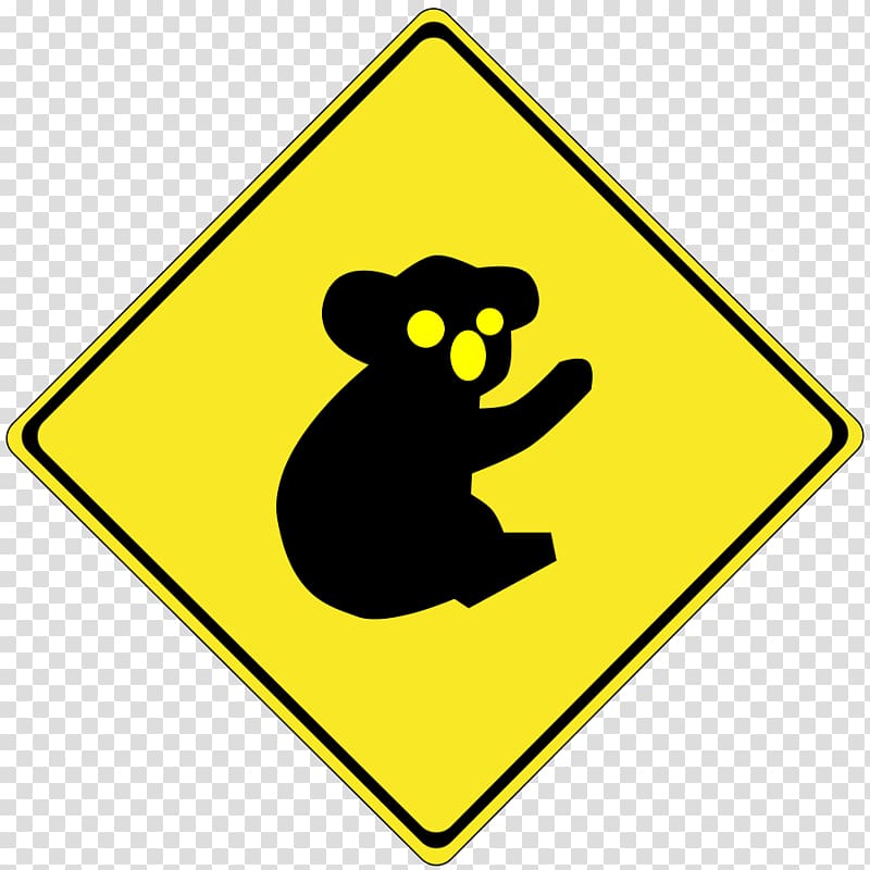 Traffic sign Road Pedestrian crossing , koala transparent background PNG clipart