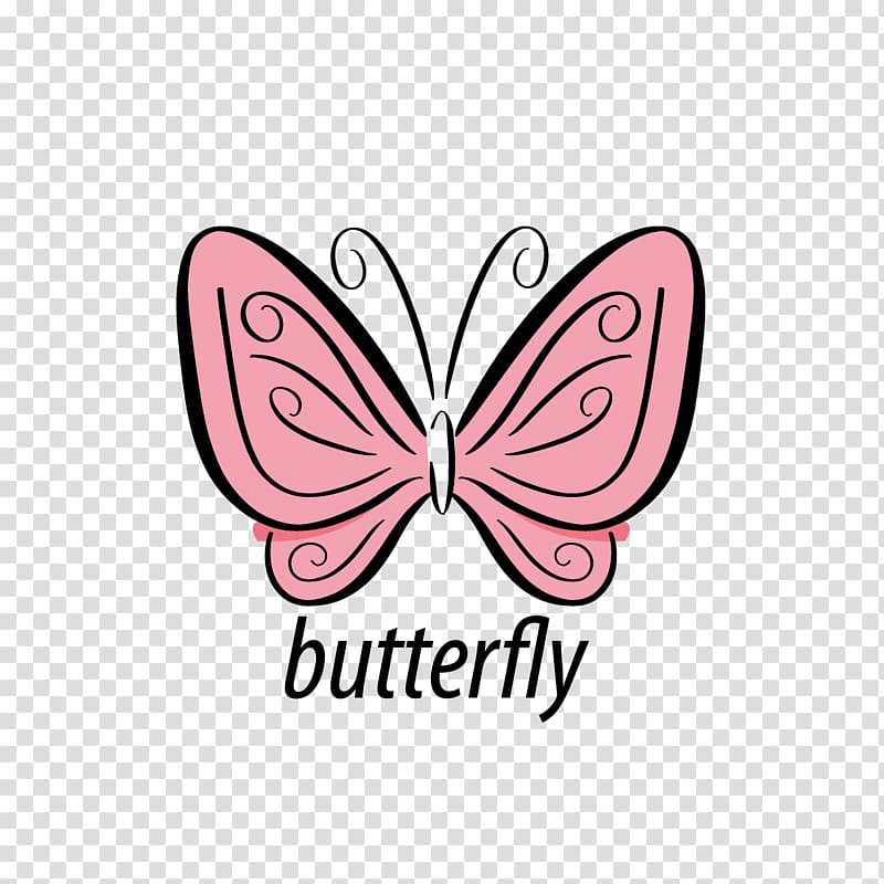 Butterfly Logo Drawing, Butterfly material transparent background PNG clipart