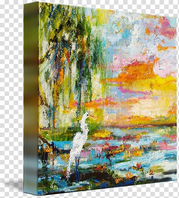 Oil painting Acrylic paint Oil painting Okefenokee Swamp, painting transparent background PNG clipart