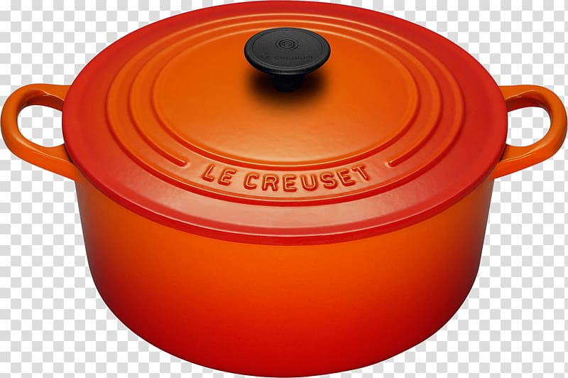 Le Creuset Dutch oven Cookware and bakeware Cast-iron cookware, Cooking pan transparent background PNG clipart
