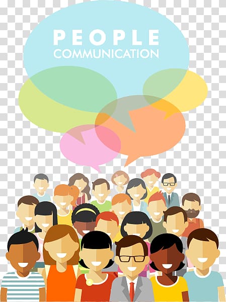 People communication , Concept Illustration, happy people flat material transparent background PNG clipart