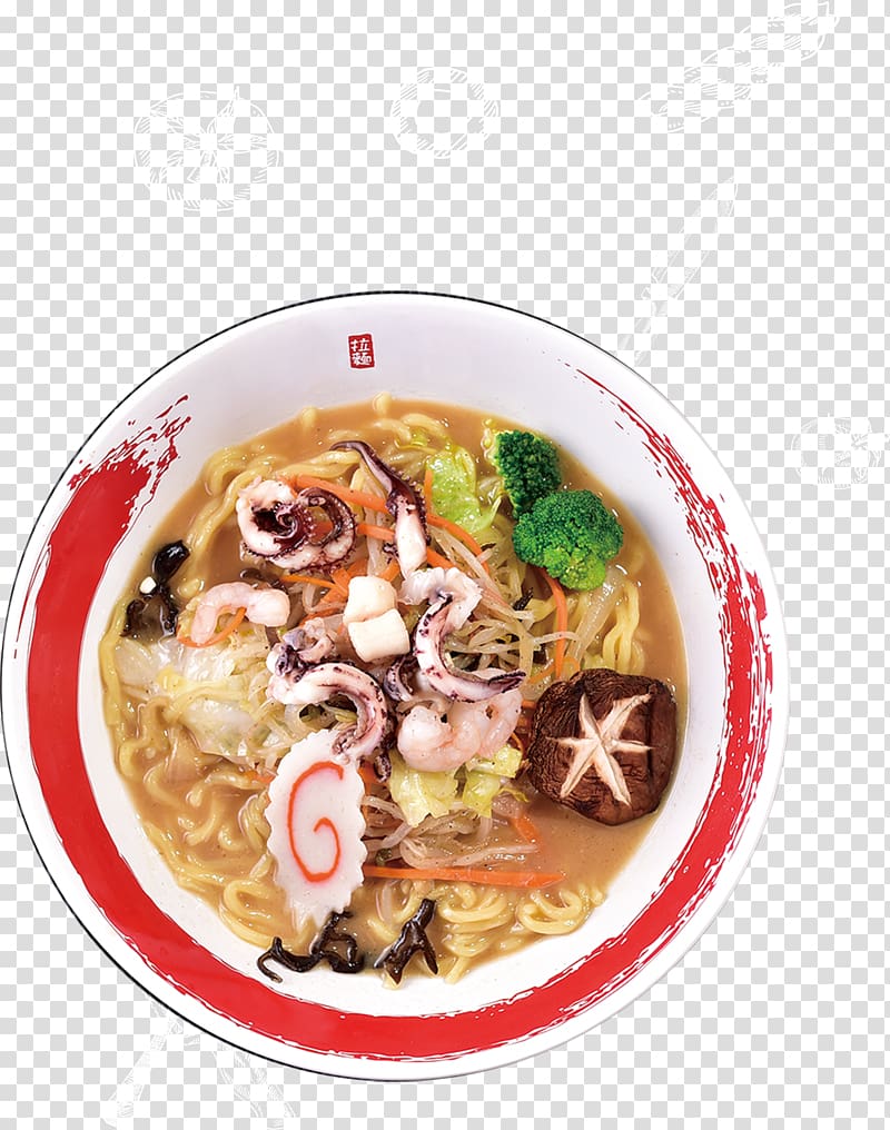 Ramen Japanese Cuisine Sushi Miso soup, Japanese Seafood Ramen transparent background PNG clipart