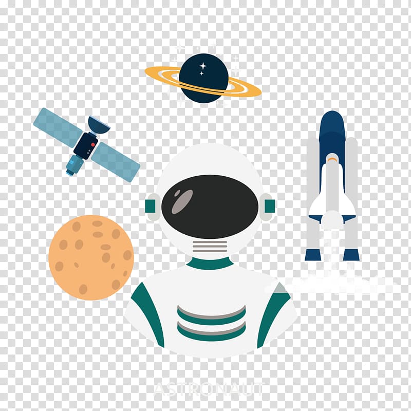 Astronaut Space exploration, Moon space aerial illustrations transparent background PNG clipart