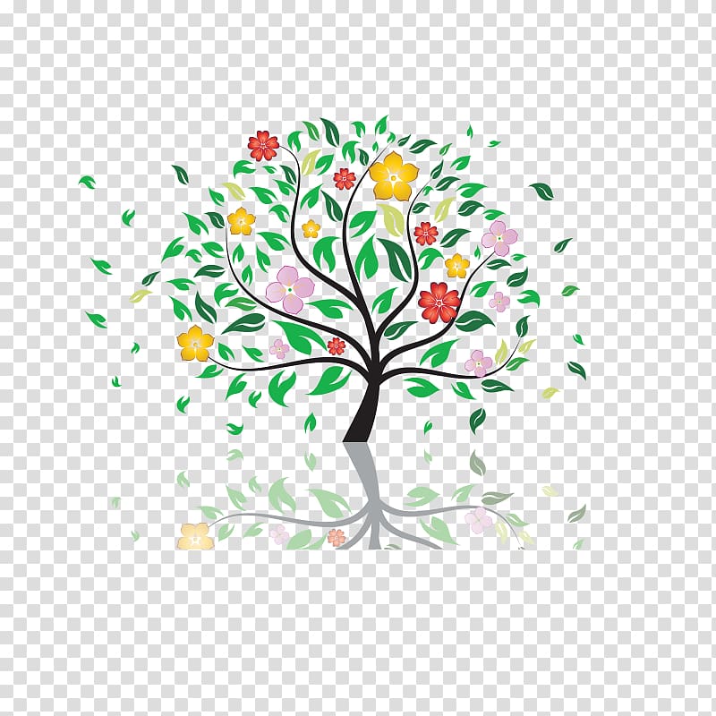 Floral design Tree Flower, tree,Trees,wood transparent background PNG clipart