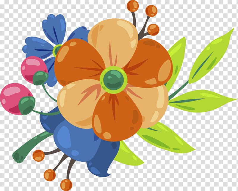 Floral design Flower Illustration, Beautifully decorated floral watercolor transparent background PNG clipart