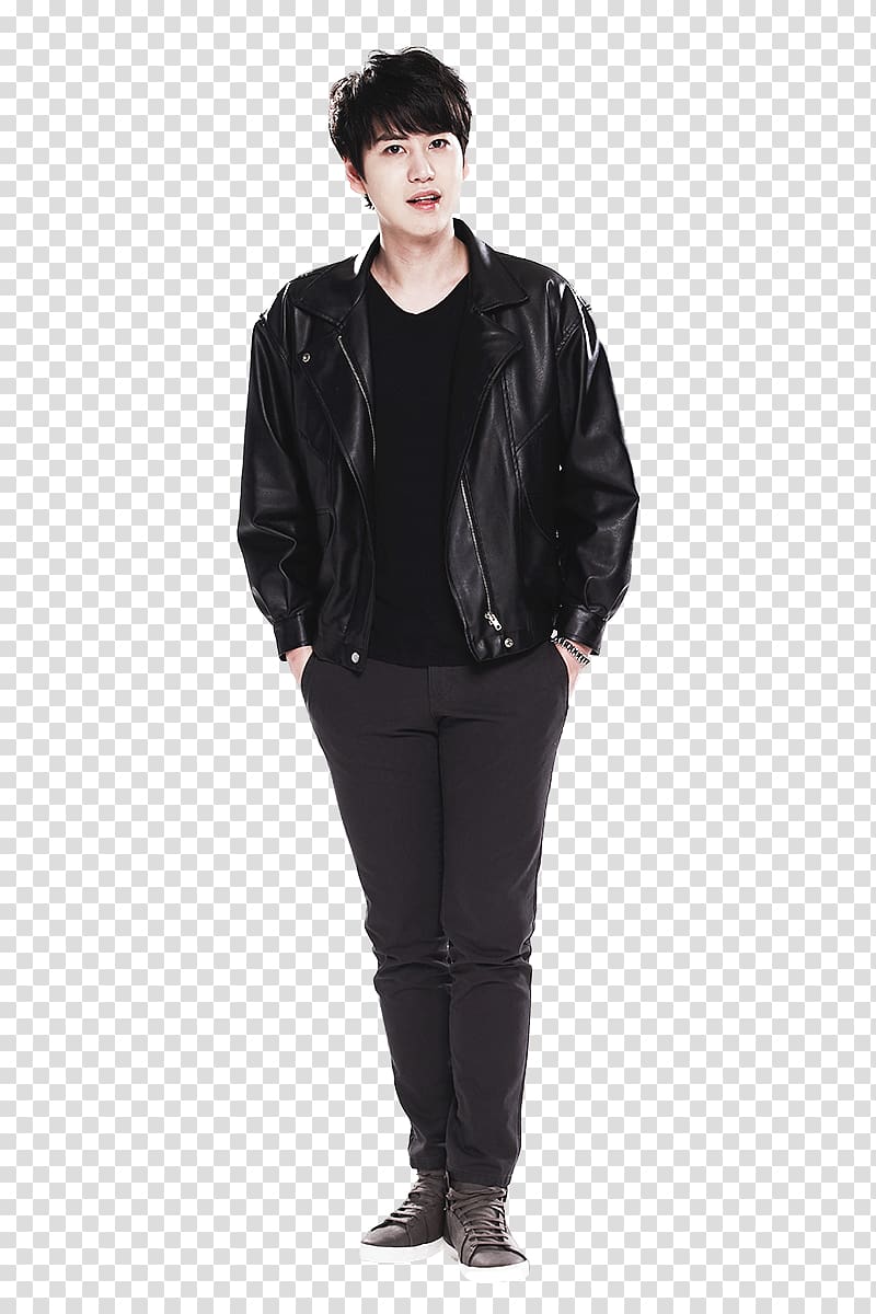 Super Junior Mamacita Render Leather jacket, gong yoo transparent background PNG clipart