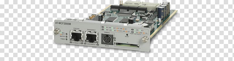 Network Cards & Adapters Allied Telesis AT-MCF2000M Passive Circuit Component Management RS-232, others transparent background PNG clipart