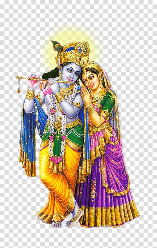 Lord Krishna and Radha poster, Radha Krishna Simple transparent background PNG clipart